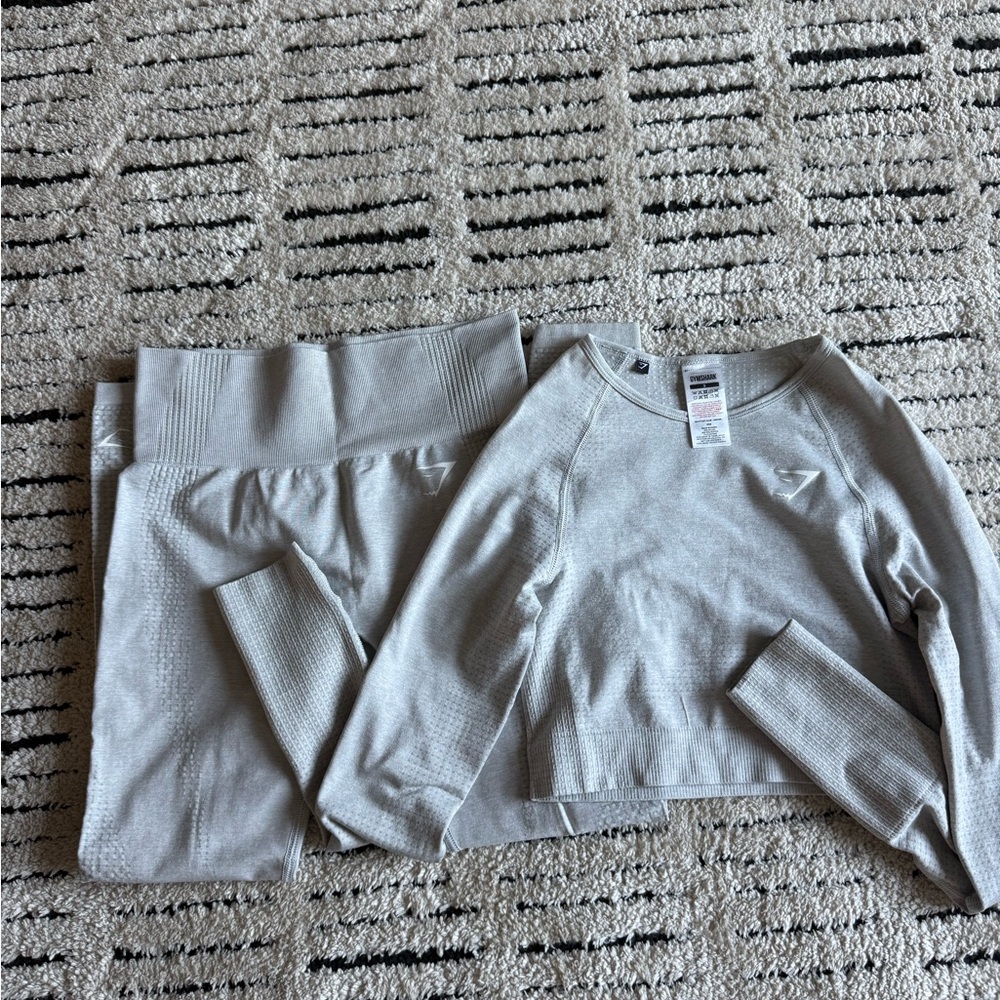 Gymshark vital seamless 1.0 light grey SET